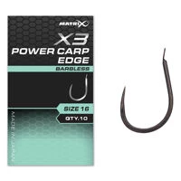 Matrix X3 Power Carp Edge Barbless Spade End Hooks